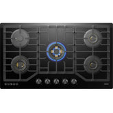 ROBAM 36-Inch 5-Burner Gas Cooktop with Brass Burners in Black - ZG9500B